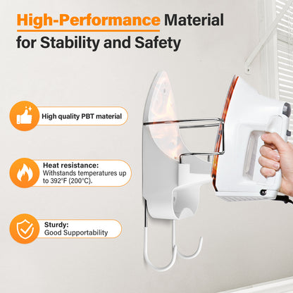 Alpinista Ironing Board Hanger Wall Mount Ironing Board Holder Wall Mount for Laundry Rooms Storage Organizer, White